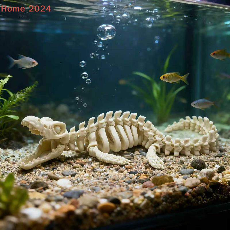Marine Aquarium Aquascape - 1Pcs Large Dinosaur Bone Replica With