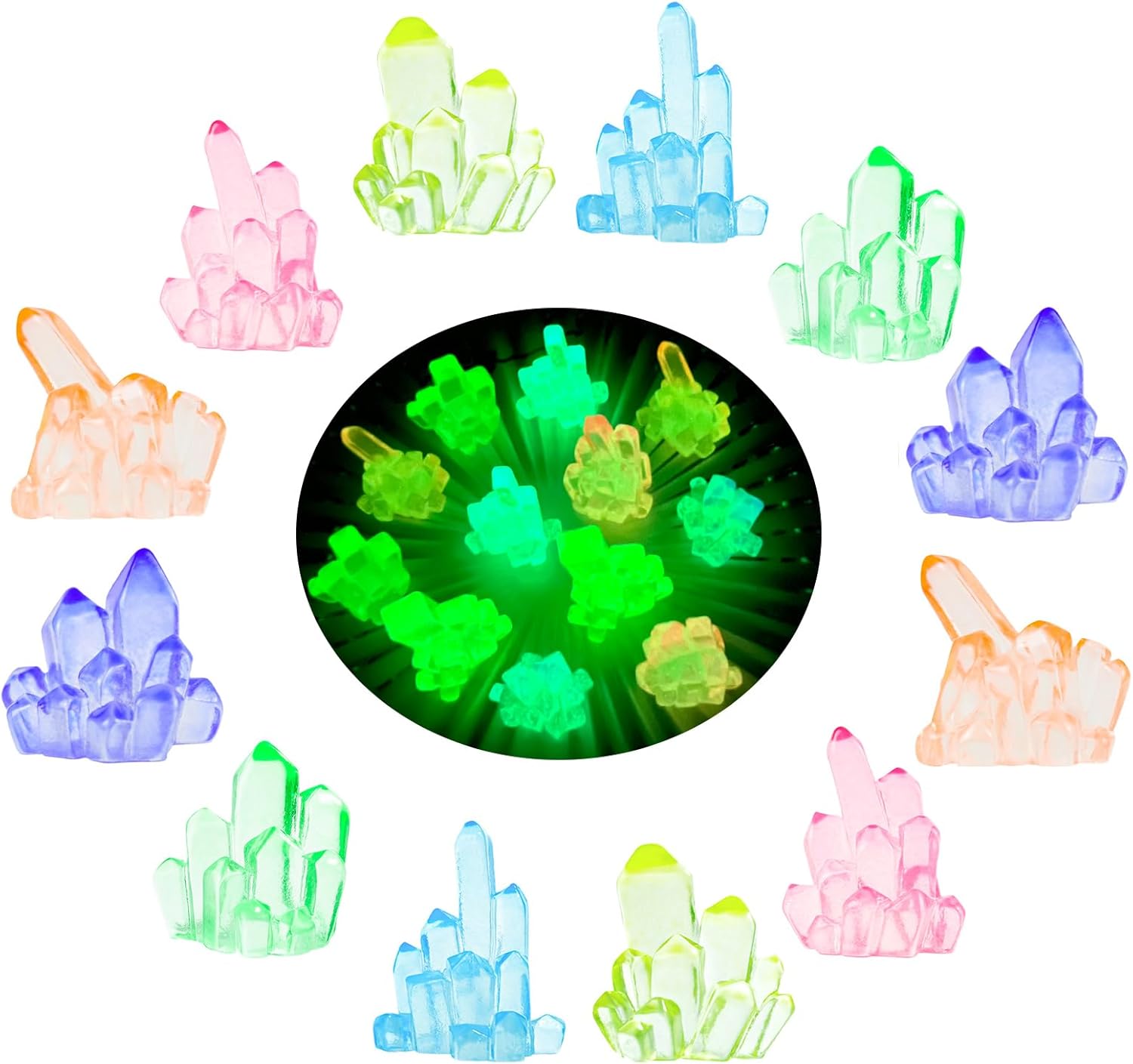 12pcs Glow in the Crystal Mini - Marine Aquarium Aquascape avis et prix