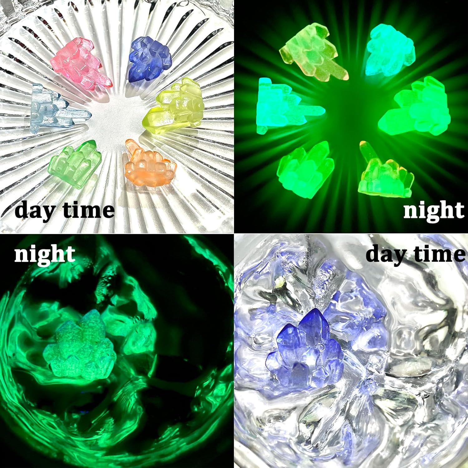 12pcs Glow in the Crystal Mini - Marine Aquarium Aquascape avis et prix