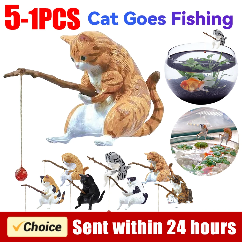 1-5PCS Fishing Cat Aquariums D - Marine Aquarium Aquascape avis et prix