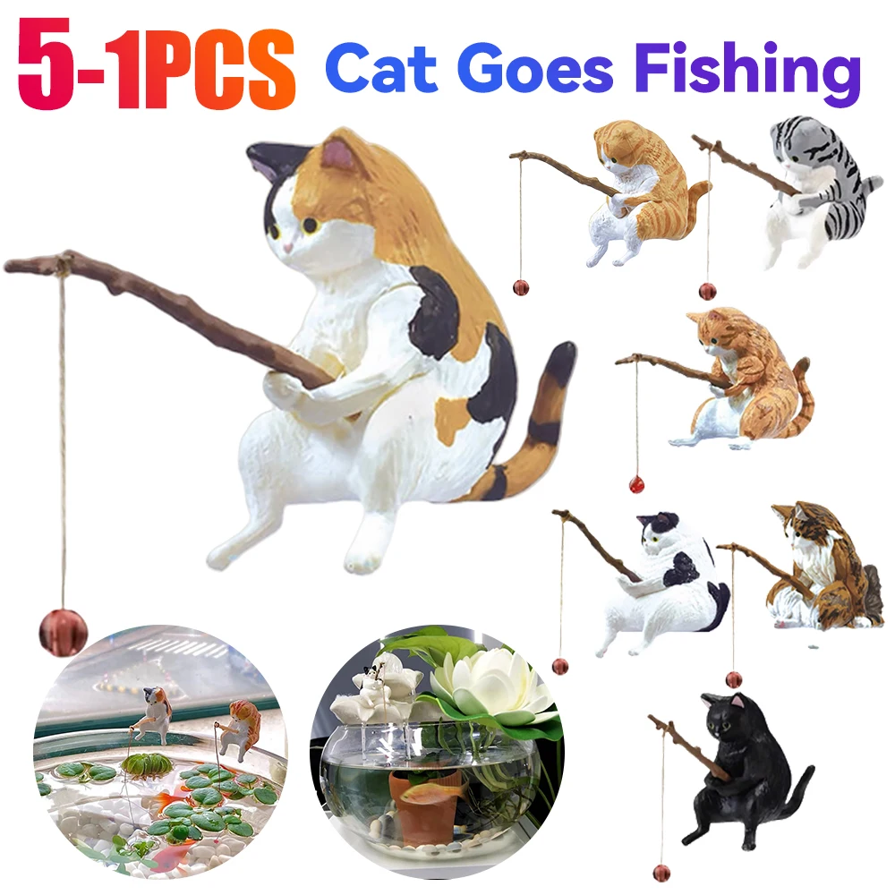 1-5PCS Fishing Cat Aquariums D - Marine Aquarium Aquascape avis et prix