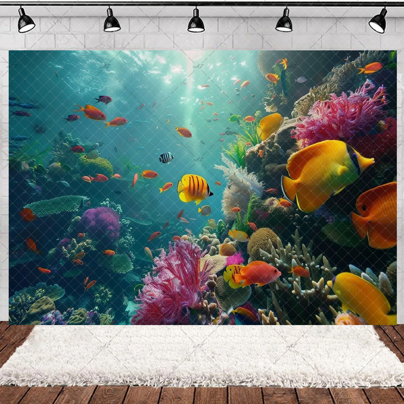 Underwater World Party Decorat - Marine Aquarium Aquascape avis et prix